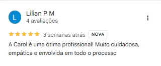 Depoimento de Lilian P M sobre a Carol Furlan.