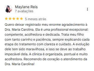Depoimento de Maylane Reis sobre a Carol Furlan.